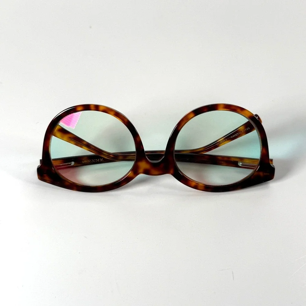 ZENNI Tortoiseshell Round 4412425 Eyeglasses Frame Only 53-21-141 Brown Full Rim